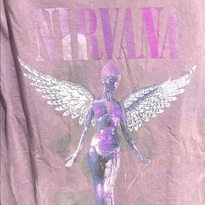 Nirvana vintage Graphic Tee in Purple In Utero 1X maybe XL